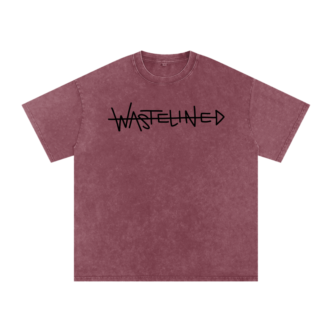 Wastelined Snow Washed Oversized Cotton T-Shirt
