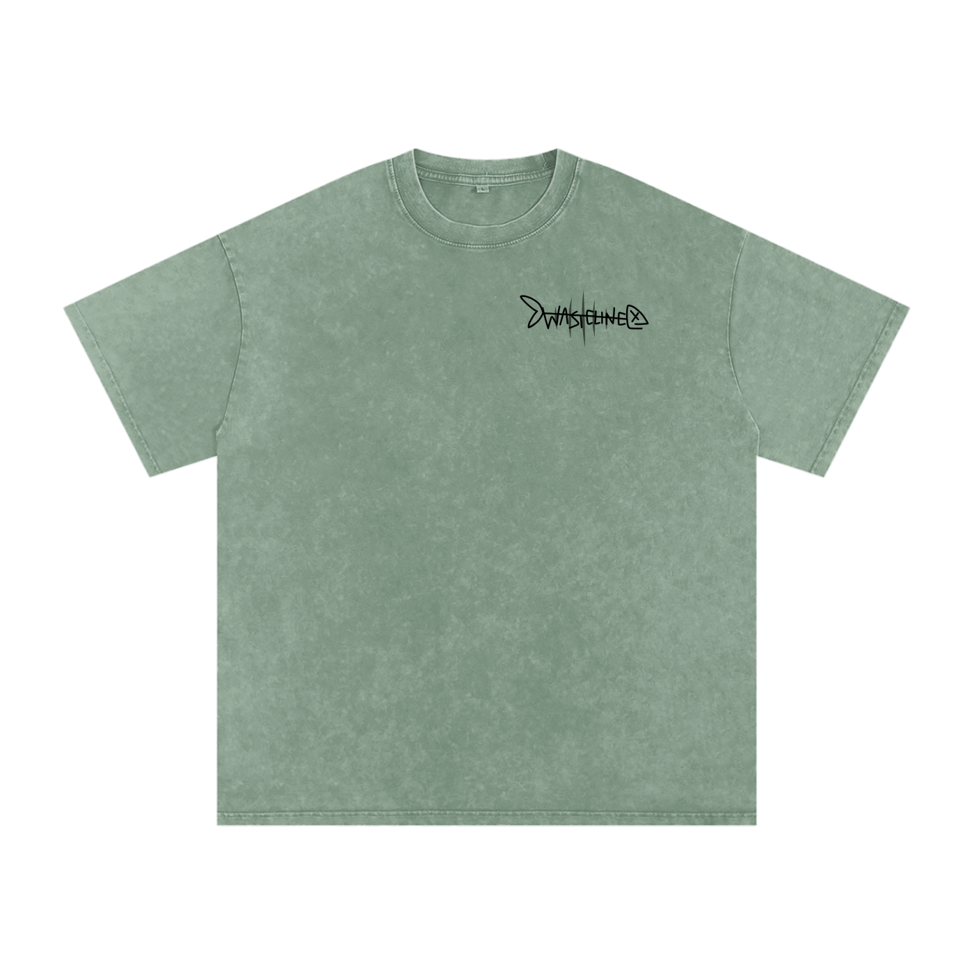 Wastelined Ocean Novelty Snow Washed Oversized Cotton T-Shirt