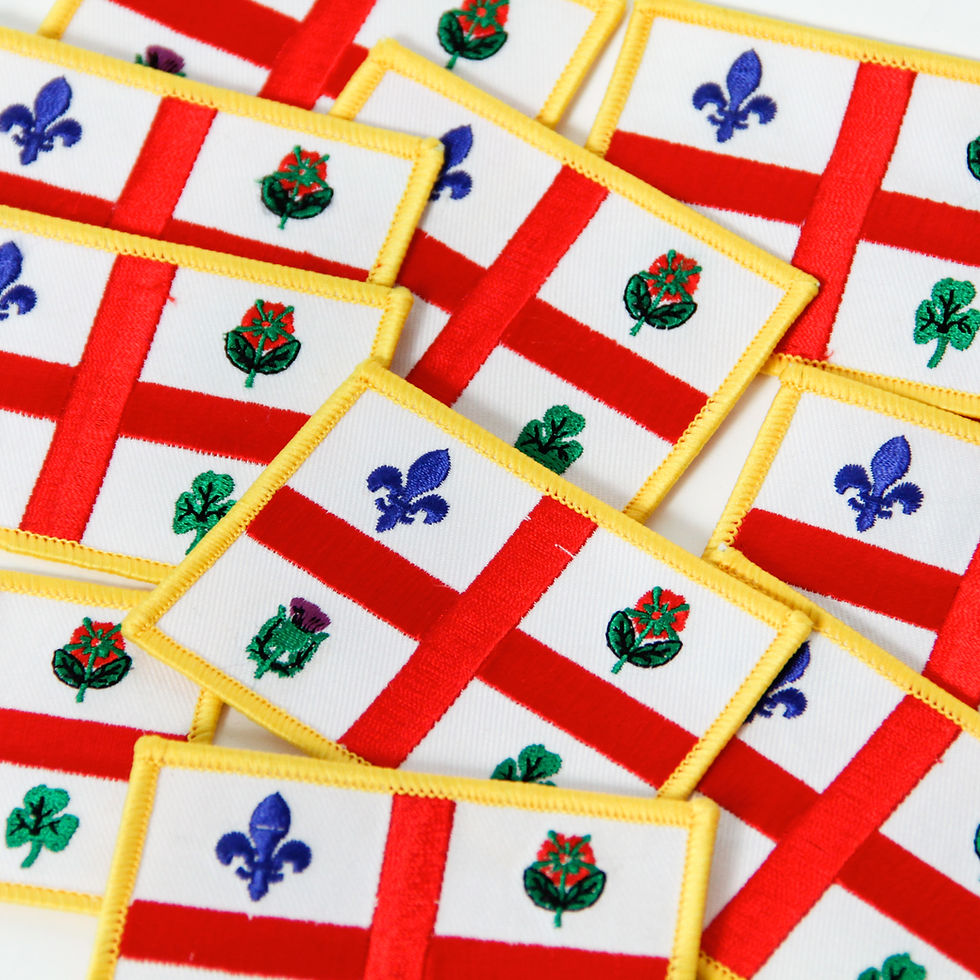 Thumbnail: Montreal flag PATCH sewn on your bag