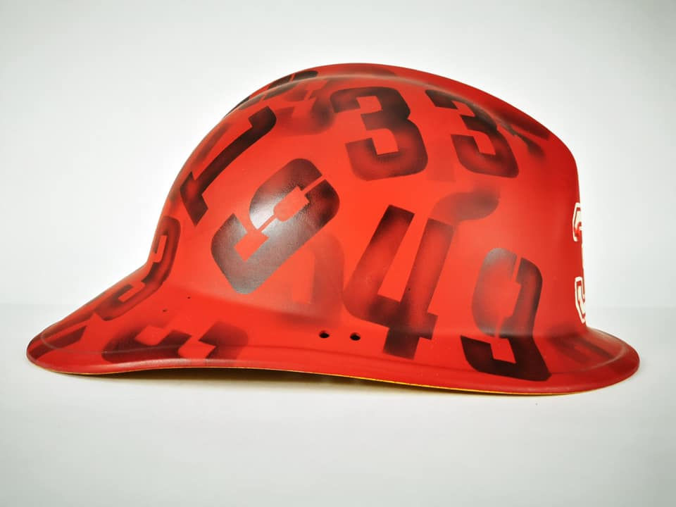 Miniature : Casque de pompier ''air brush'' customize