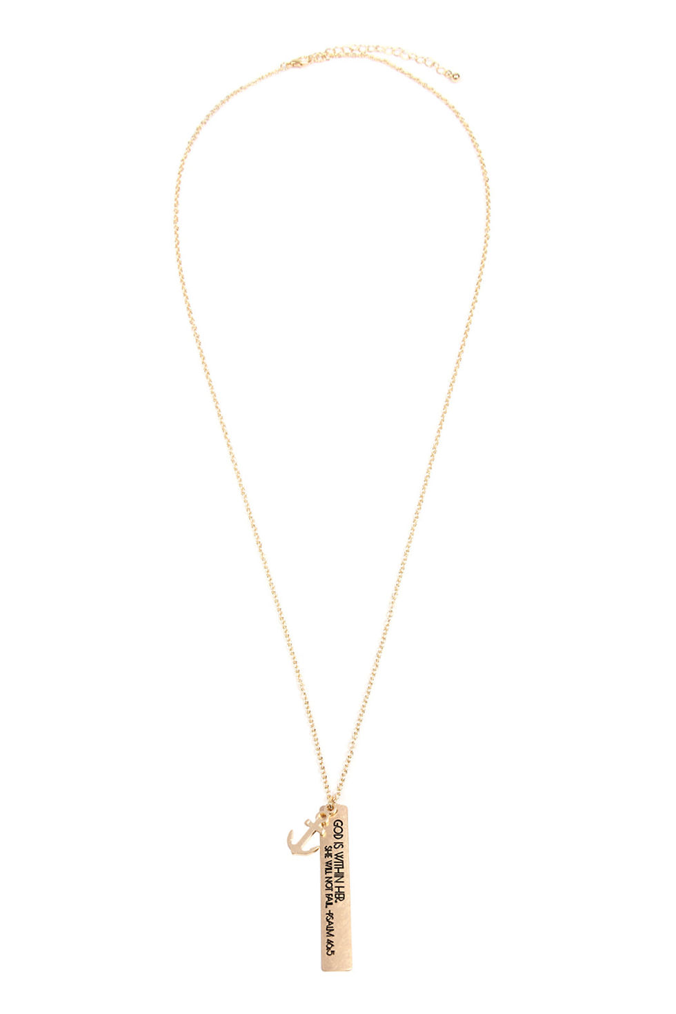 Thumbnail: Message "God Within Her" Charm Pendant Necklace