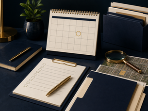 Property research packet timing checklist and parcel map