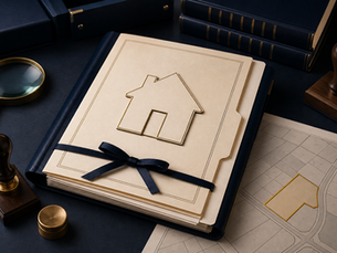 Public ownership record folder and property parcel map