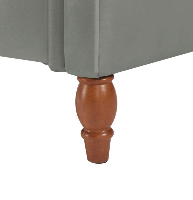Thumbnail: Velvet Multifunctional Storage Rectangular Sofa Stool - Grey