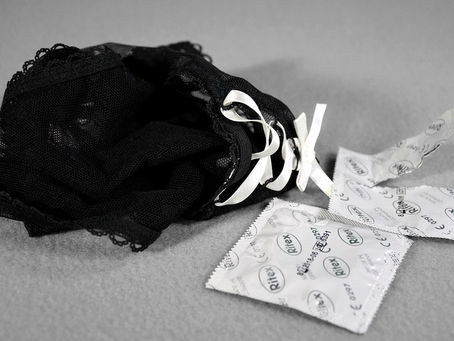 Lingerie and a condom