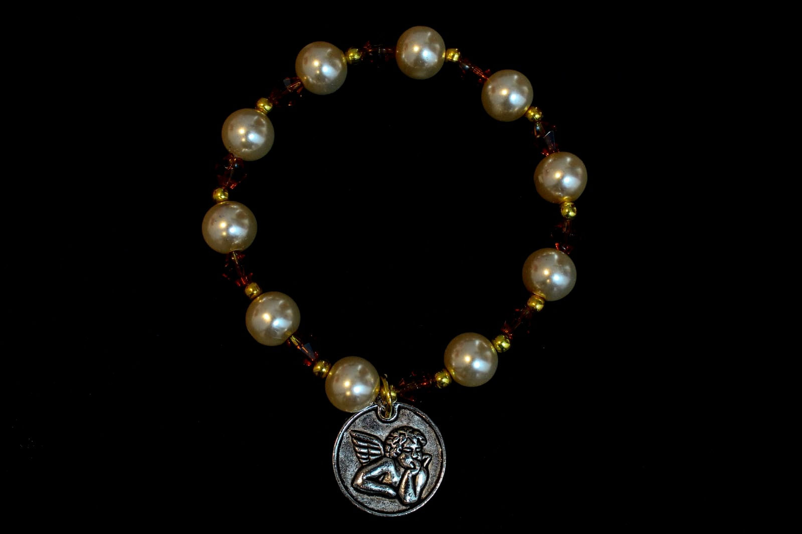 Pulsera de perlas y murano Ángel de mi guarda