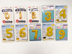 Gold 34" Number Balloon $4.99