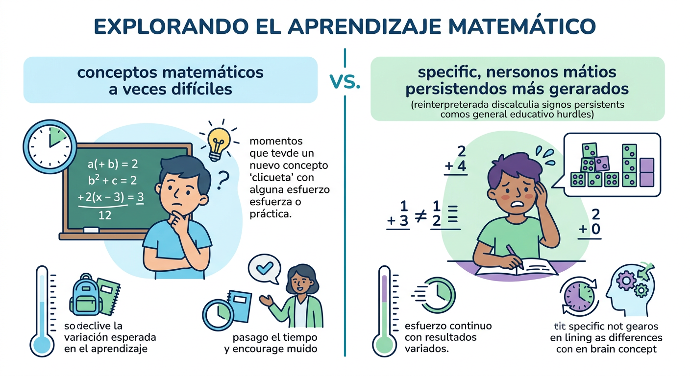 Discalculia: Qué es, cómo detectarla y estrategias para docentes en el aula - ilustración