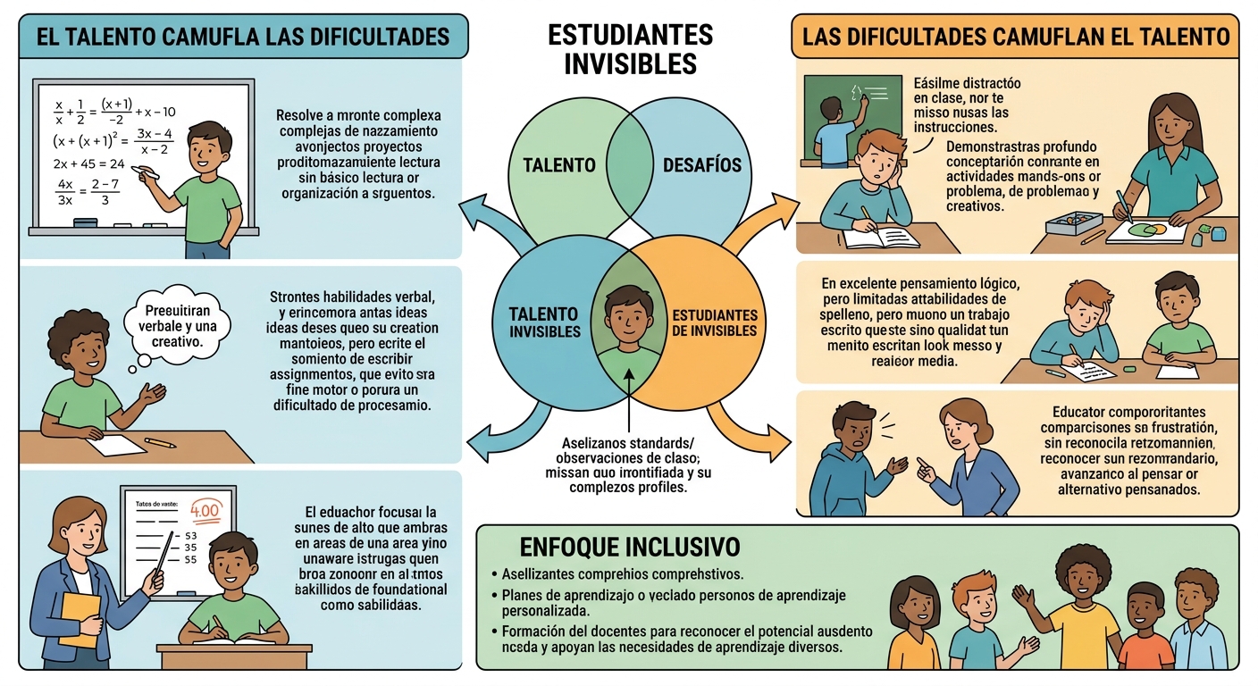 Altas capacidades y doble excepcionalidad: el alumno invisible que necesita ser visto - ilustración
