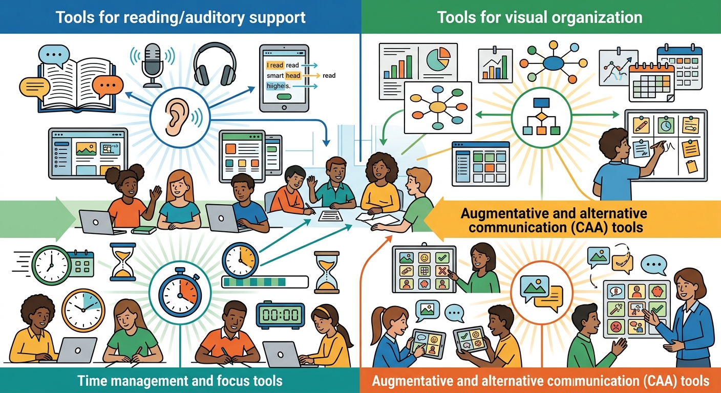Herramientas digitales para neurodiversidad: las mejores apps para un aula inclusiva - ilustración