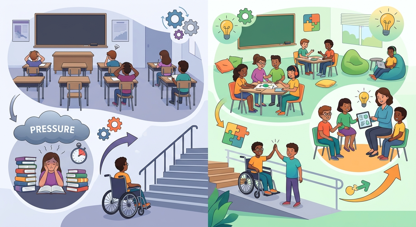 El Entorno Educativo: El Verdadero Obstáculo del Progreso del Alumno (y Por Qué Nadie lo Dice) - ilustración