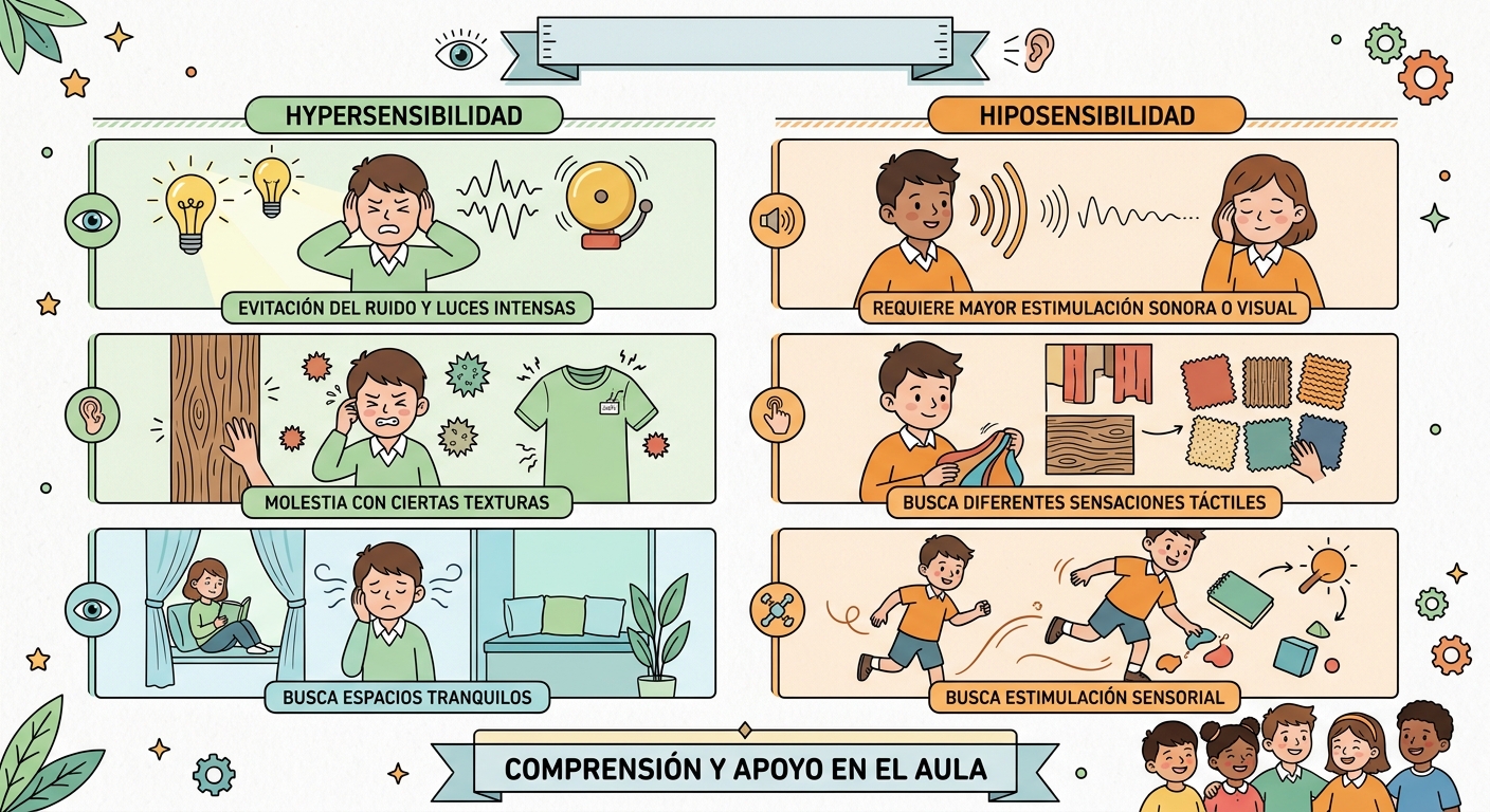Sensorialidad y aprendizaje en el alumno autista: cómo el entorno físico afecta su experiencia (Parte 1) - ilustración