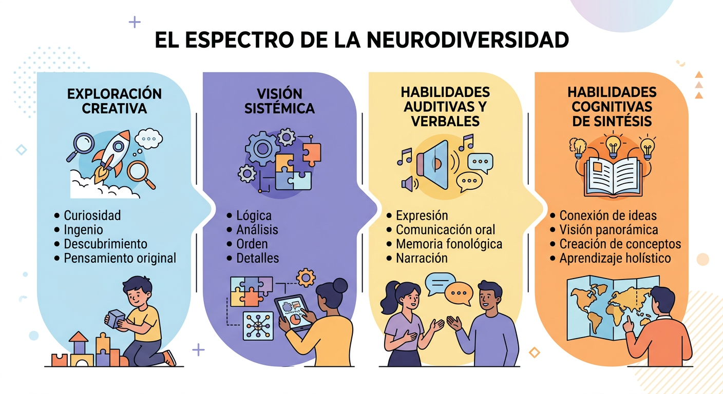 ¿Qué Significa Ser Neurodivergente? Guía Esencial para Educadores y la Inclusión en el Aula - ilustración