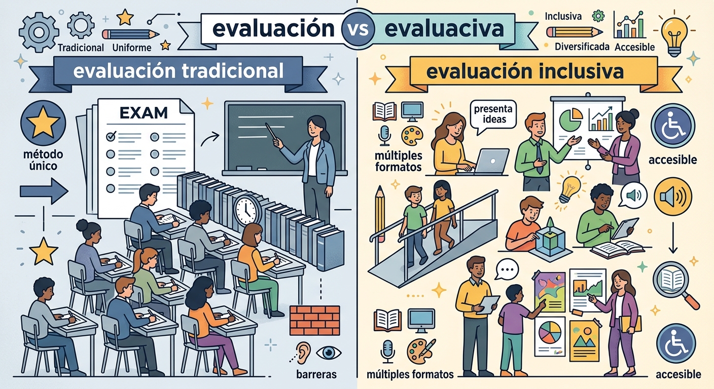 Evaluación Inclusiva para Alumnos con TEA: Adaptaciones Rigurosas y Efectivas - ilustración