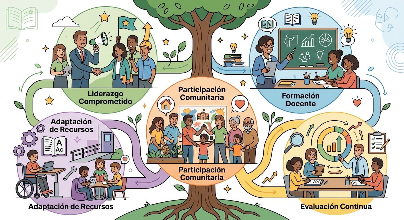 Inclusión educativa como cultura de centro: claves para transformar tu escuela - ilustración