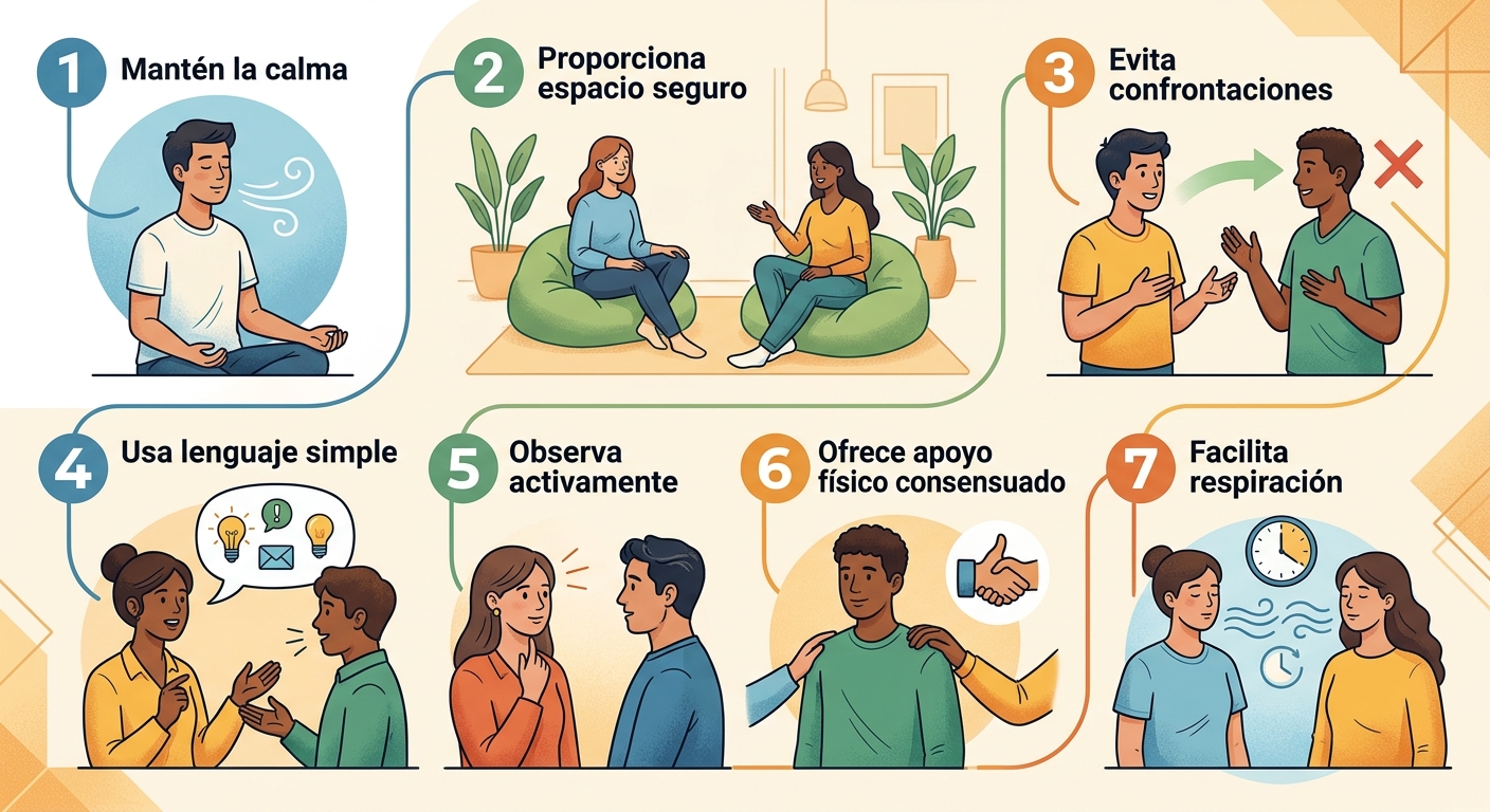Guía para Actuar en Crisis en el Aula: Cómo No Escalar el Conflicto en Alumnos Autistas y Sensibles - ilustración