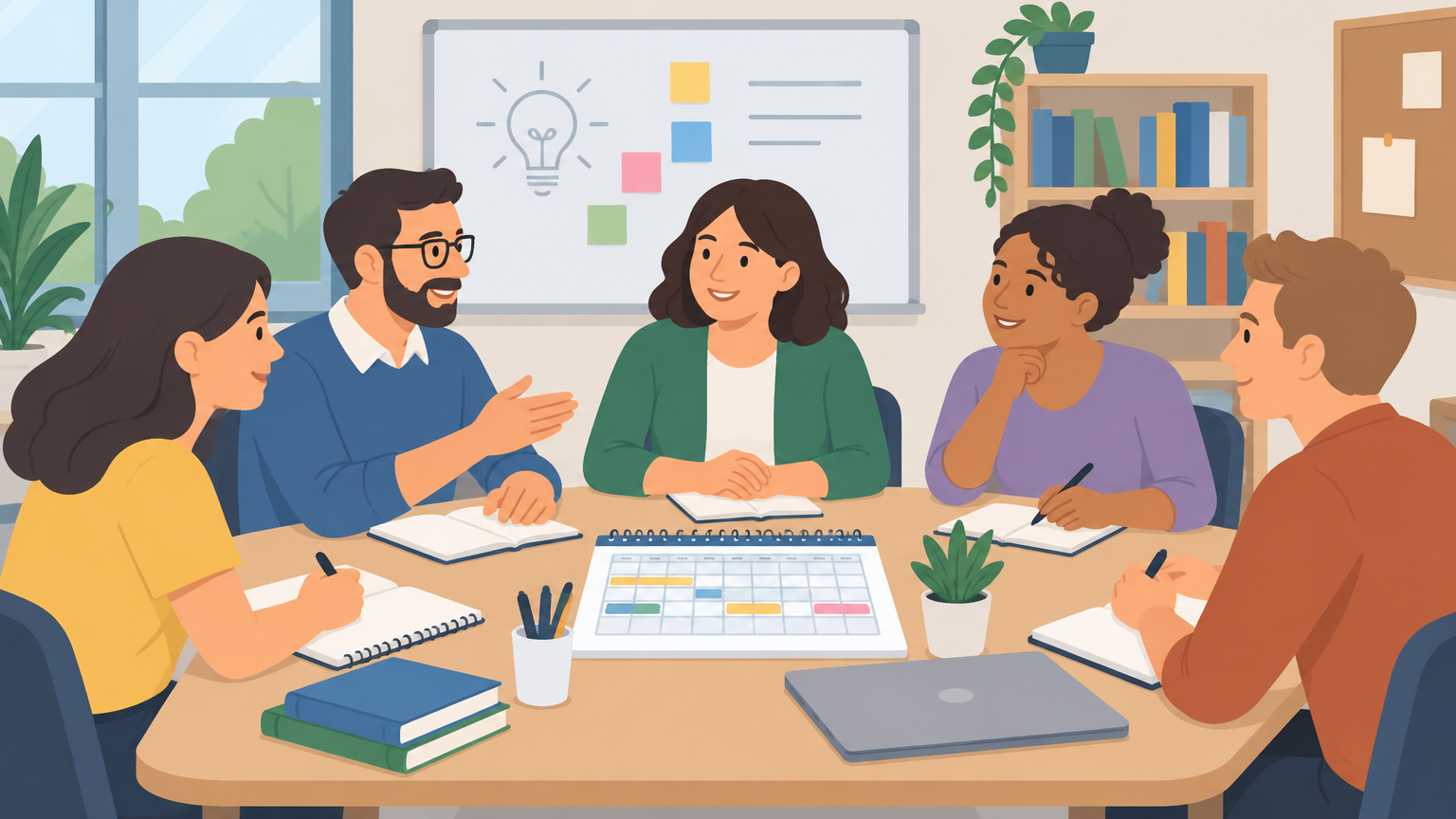 Profesorado reunido en un centro educativo para diseñar un plan de formación en neurodiversidad