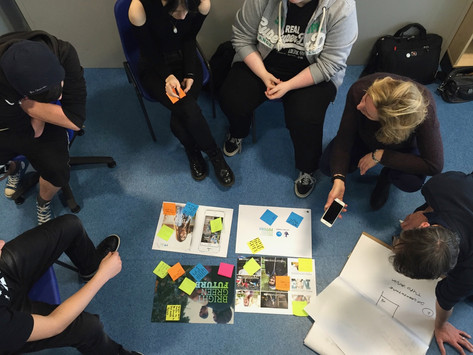 Boomsatsuma team met in a workshop to discuss implementing the mural project in Bristol School.