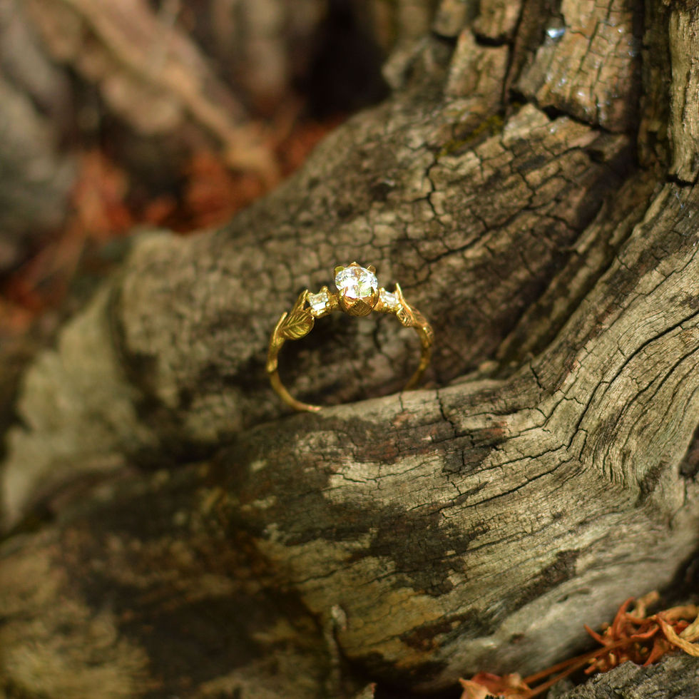 Thumbnail: 18ct Gold Woodland Diamond Ring