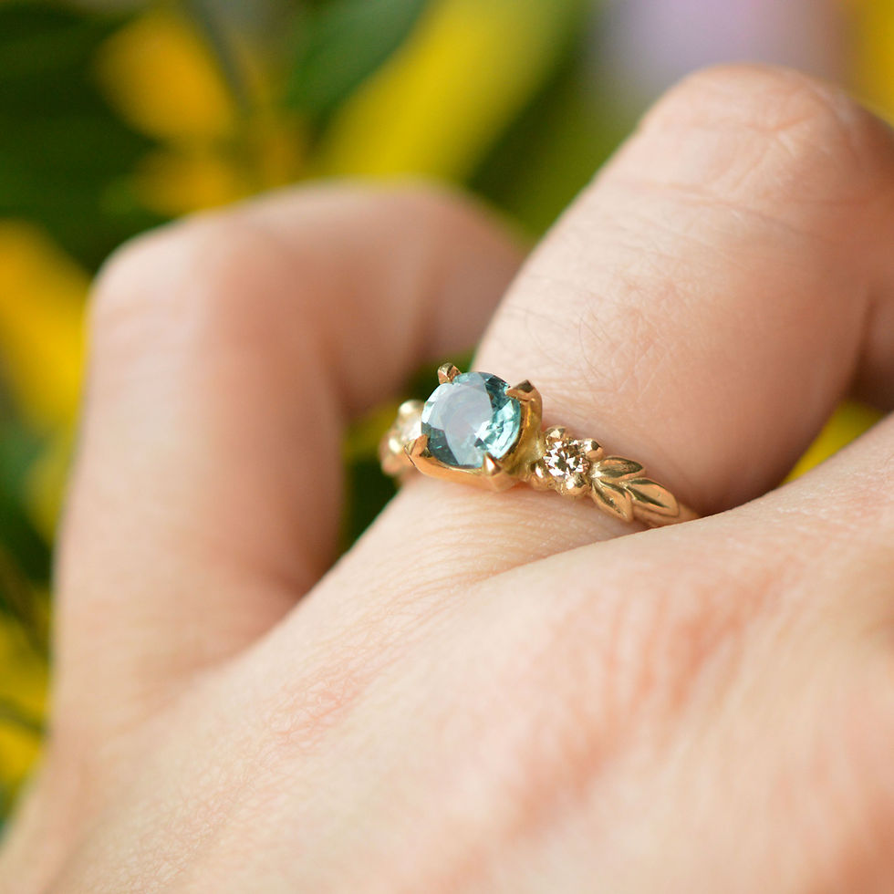 Thumbnail: 9ct Gold Cottage Garden Sapphire Ring