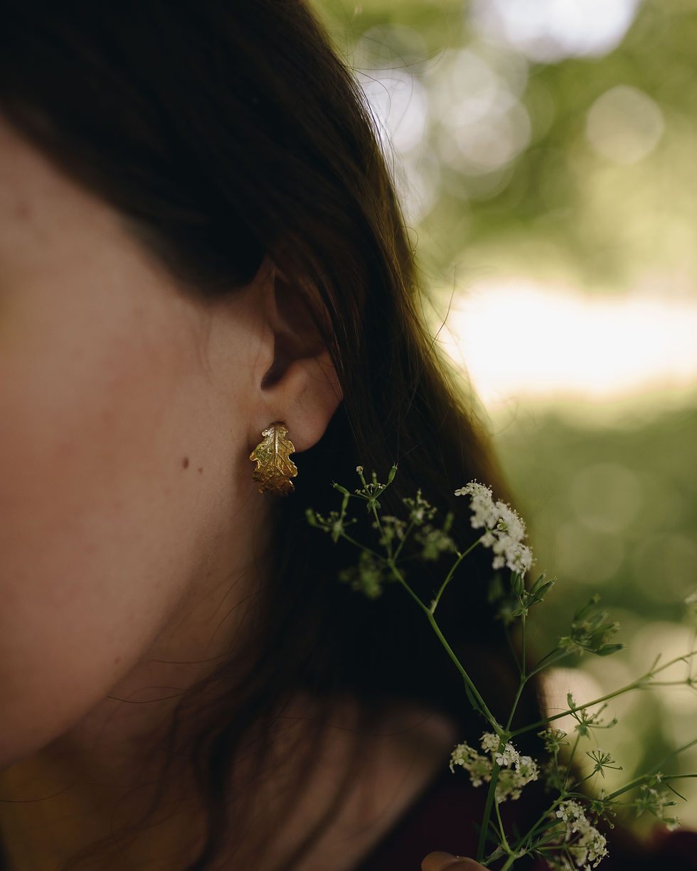 Thumbnail: Oak Leaf Earrings