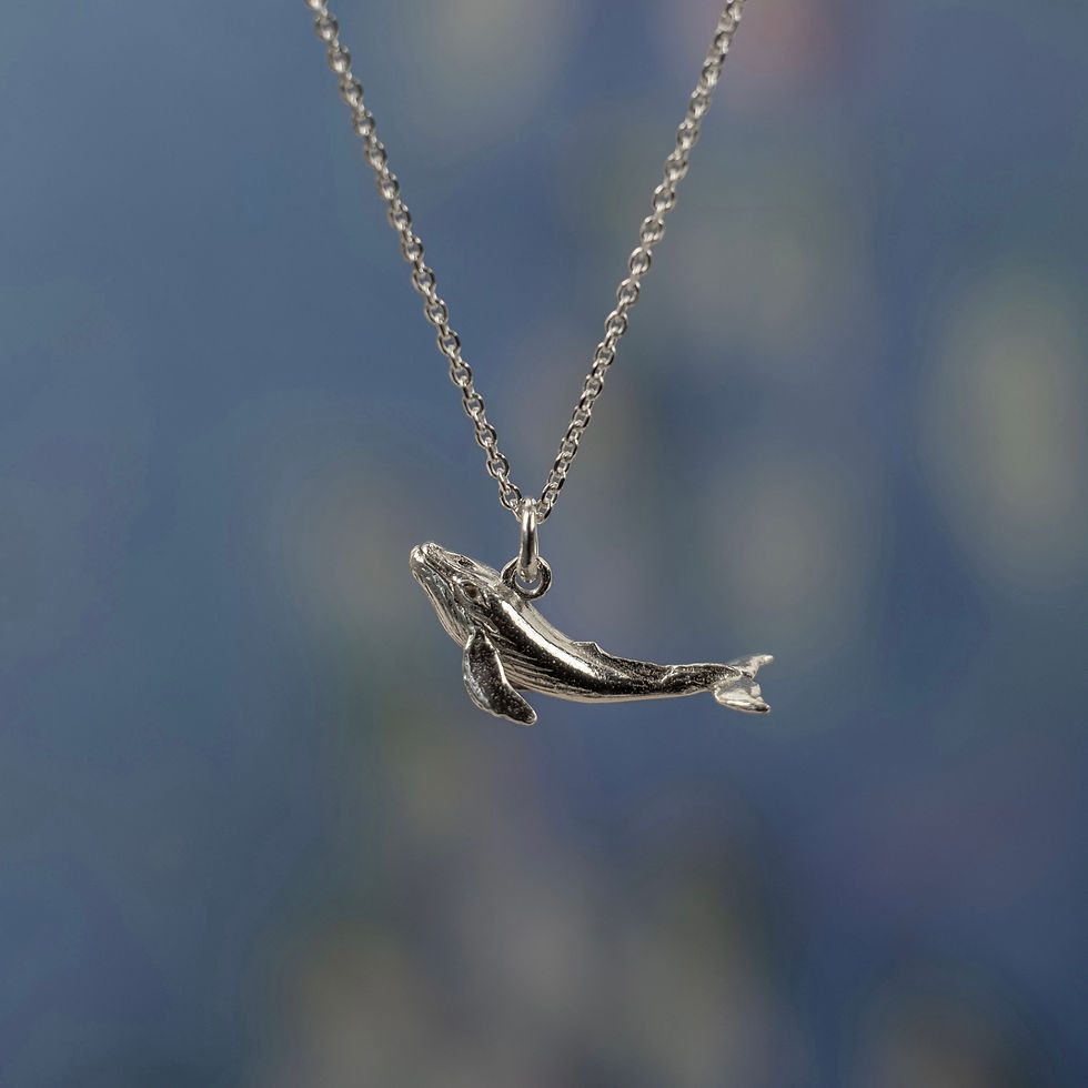 Thumbnail: Solid Gold Baby Whale Pendant