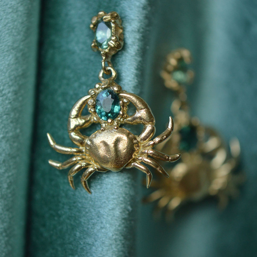 Thumbnail: Crab Tourmaline Earrings
