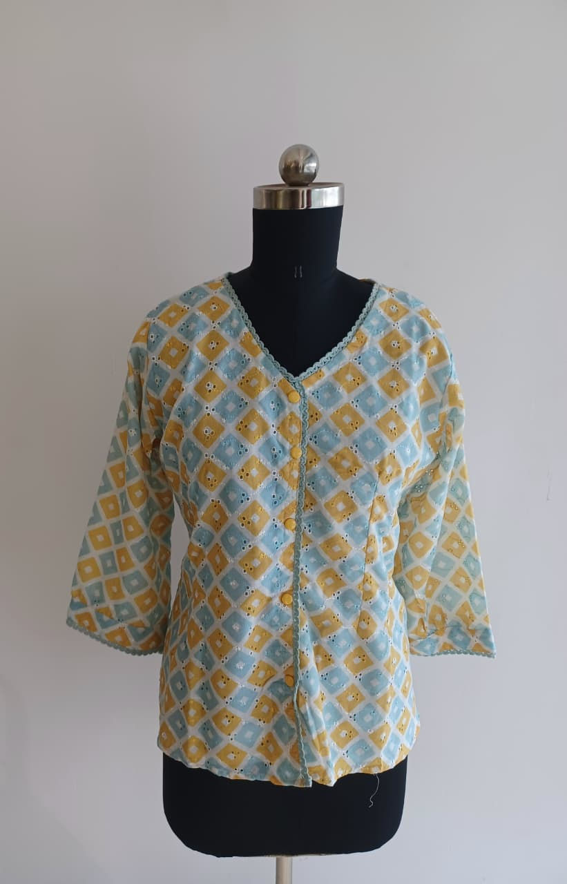 CHIKAN SHORT KURTI