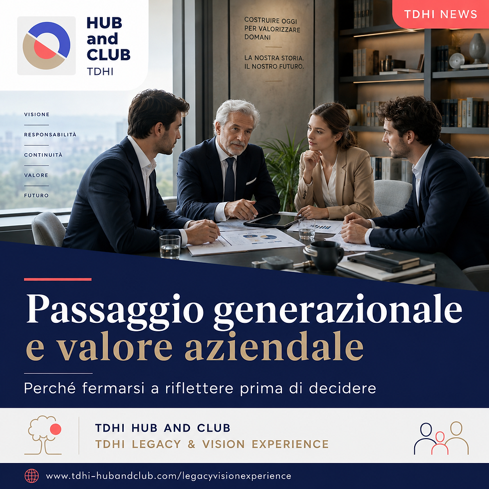 Passaggio generazionale e valore aziendale: perché fermarsi a riflettere prima di decidere