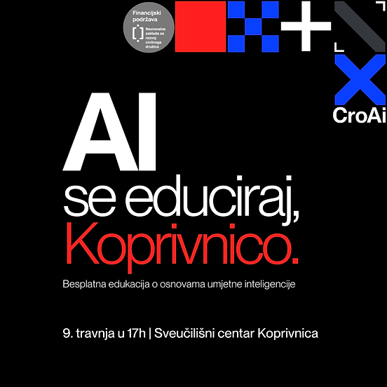 AI se educiraj, Koprivnico.