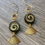 Thumbnail: Vintage black fossil dangle earrings