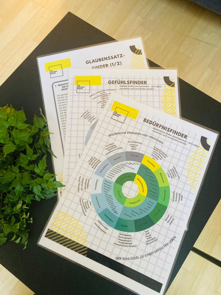 3er Set: Gefühls-, Bedürfnis- und Glaubenssatzfinder in ausgedruckter Form