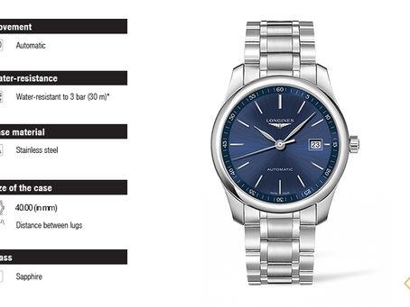 Longines Master Collection L2.793.4.92.6: specifiche tecniche
