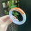 Thumbnail: 【闲置D140】52.8圈细糯紫飘红翡翠手镯  Jadeite Bangle Size 52.8