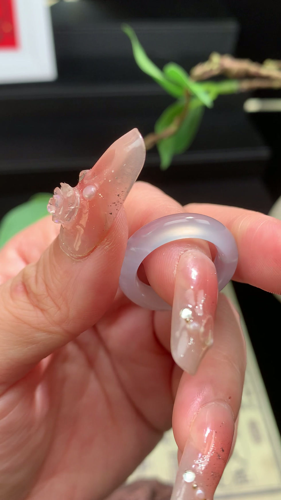 Thumbnail: 【闲置C245】白冰翡翠戒圈