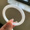 Thumbnail: 54,55,56圈白月光翡翠圆条手镯  T744，T746，T747Jadeite Bangle Size 54,55,56