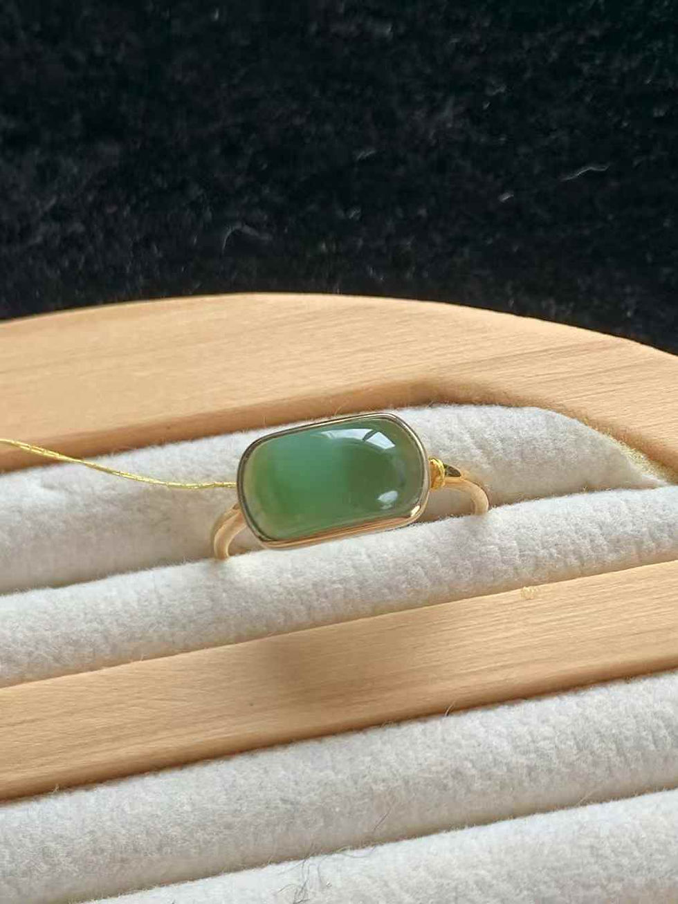 Thumbnail: 【新货-1871】18k猫眼碧玉戒指