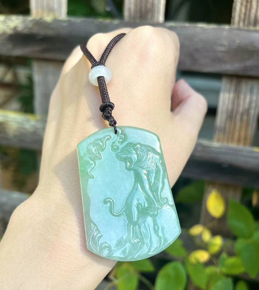 【闲置F117】满绿翡翠虎牌吊坠