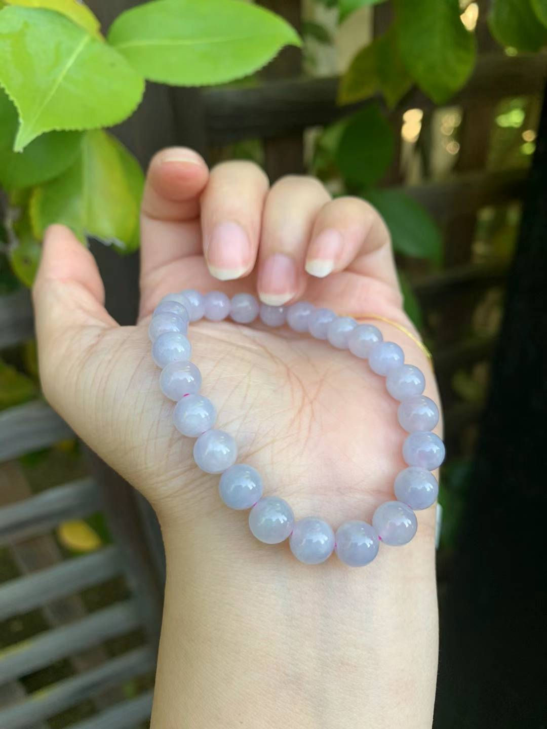 【闲置C205】淡紫翡翠手串