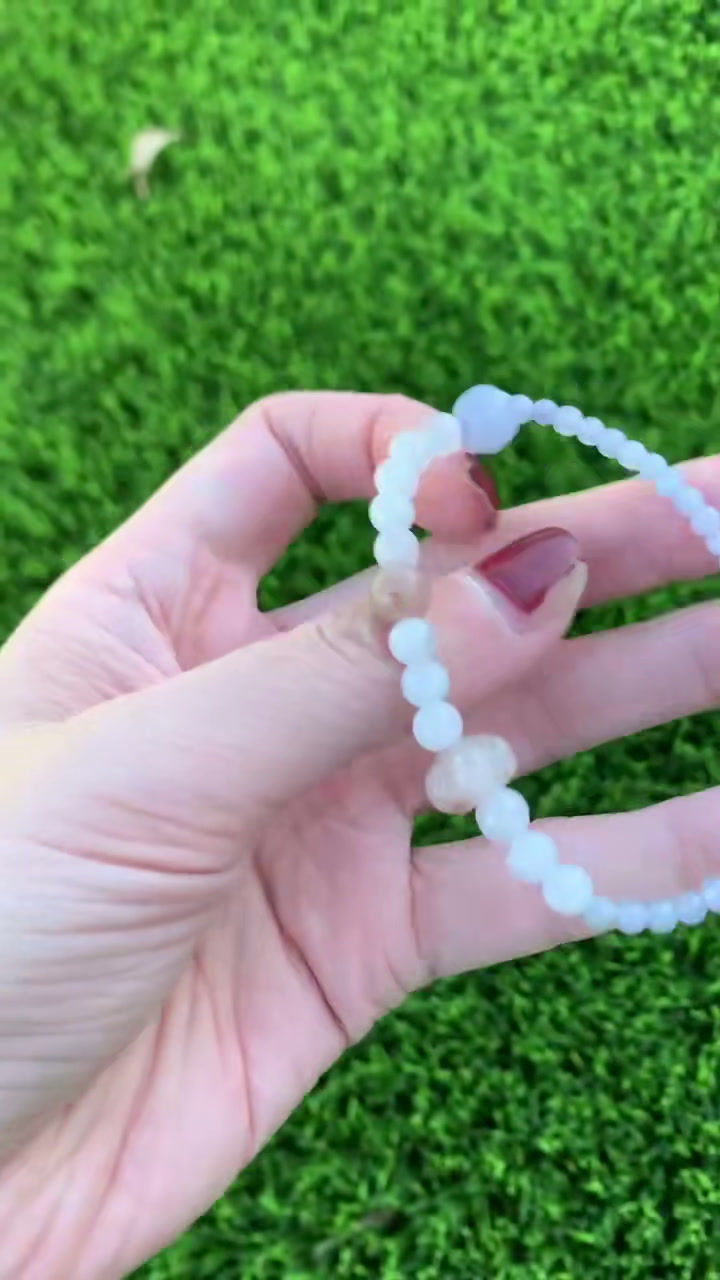 Thumbnail: 【闲置C222】鎏金粉/紫莲花小米紫珠拼色手串