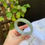 Thumbnail: 【闲置D147】53.2圈糯冰糯化晴绿飘黄正圈翡翠手镯 Jadeite Bangle Size 53.2