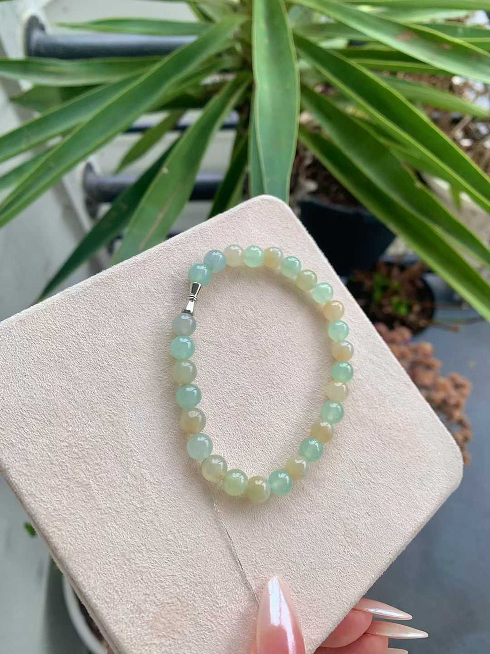 Thumbnail: 【闲置F913】冰多宝翡翠手串