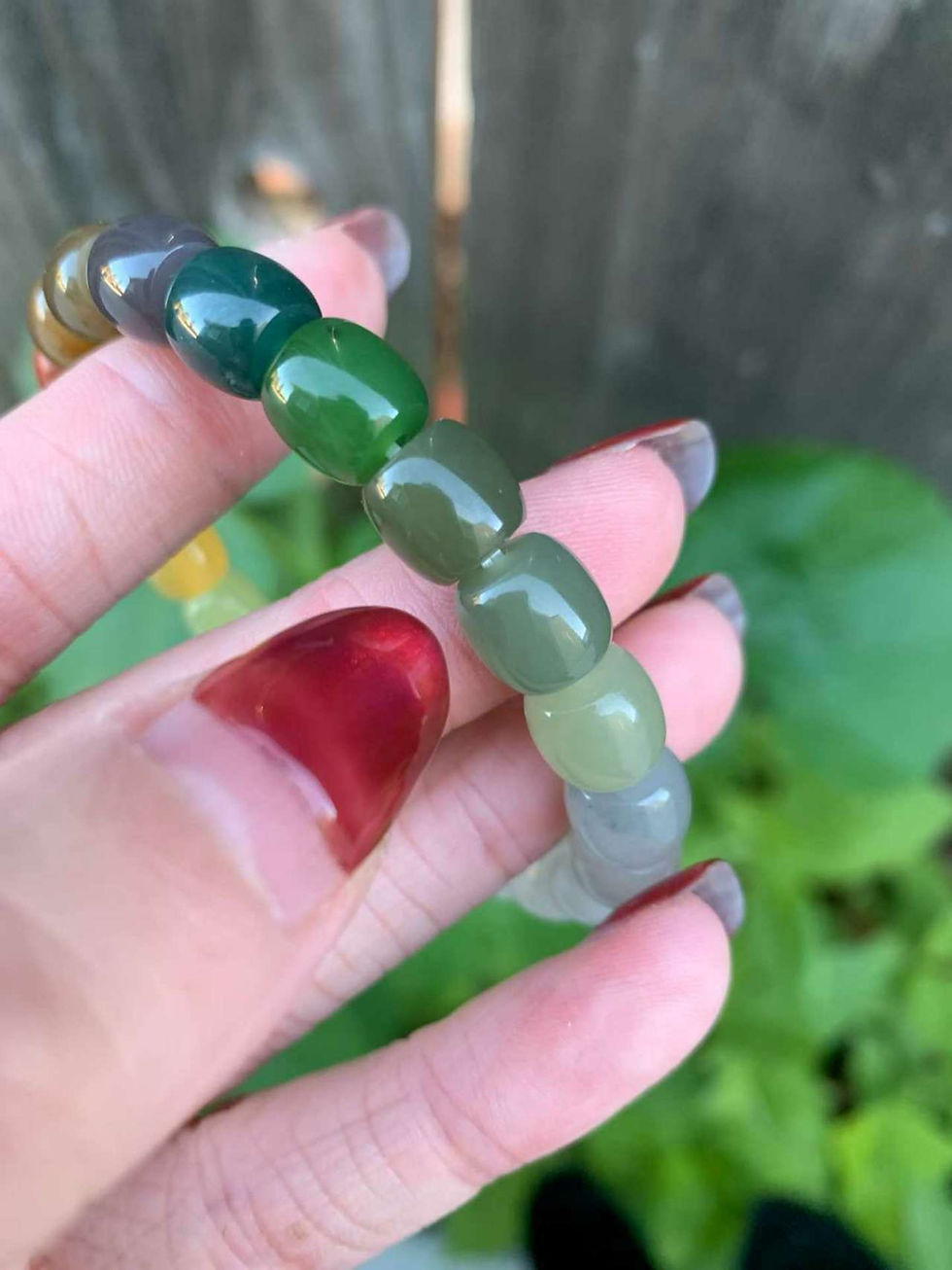 Thumbnail: 【闲置C241】渐变色多彩和田玉手串