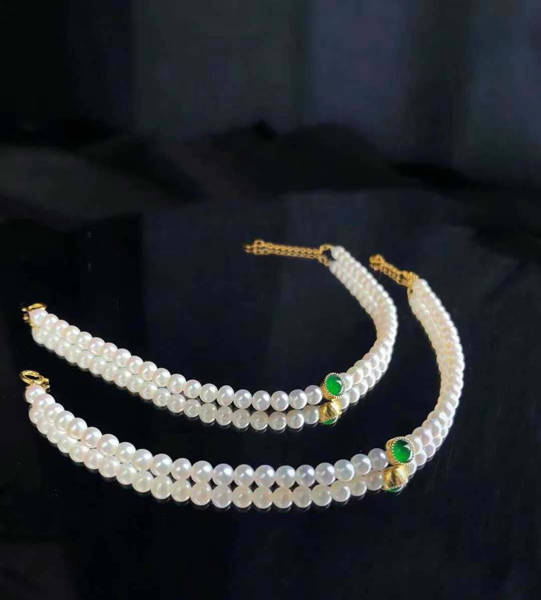 【闲置F902】翡翠珍珠锁骨链