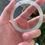 Thumbnail: 【新货-FB3039】55.8圈雪花棉冰飘花翡翠细圆条  Jadeite Bangle Size 55.8