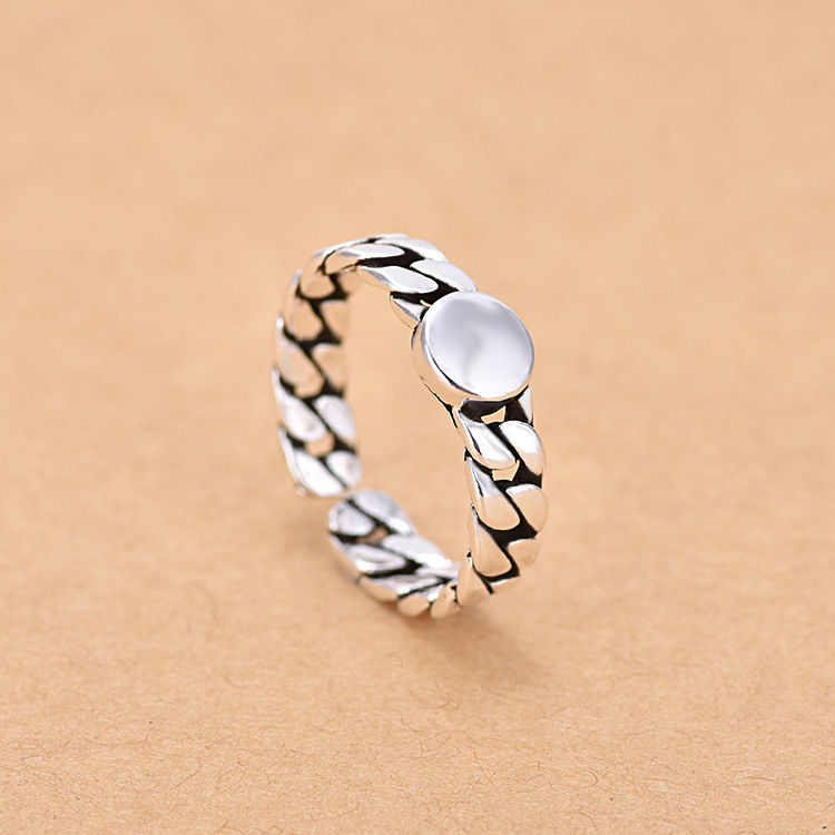 Thumbnail: Hot 925 Sterling Silver Ring AAA Zircon Adjustable Simplicity Fashion Exquisite 