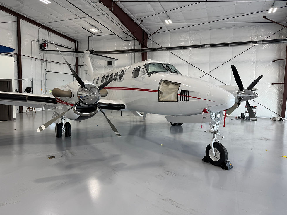 King Air 200 after receiving JetGlow Armor ceramic protection