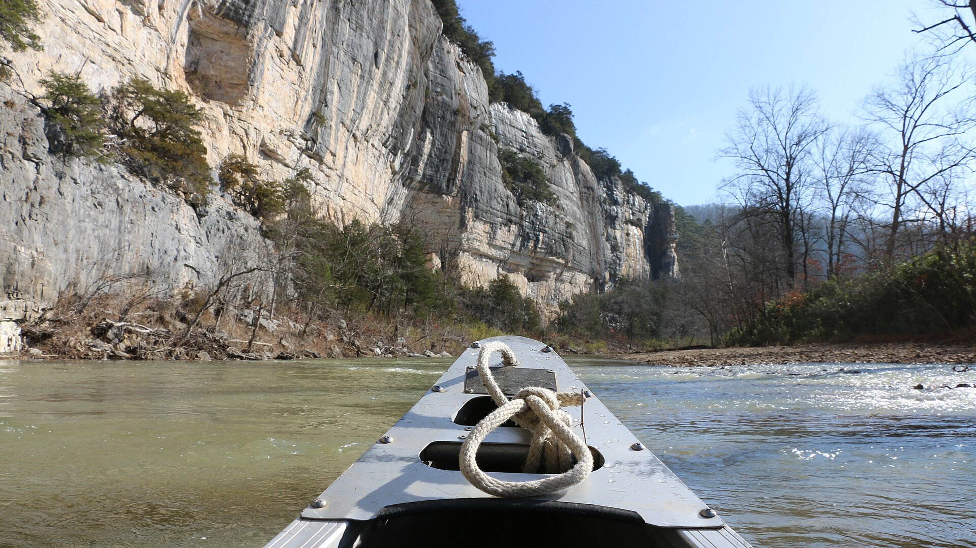 Buffalo National River bluff, empty of people
