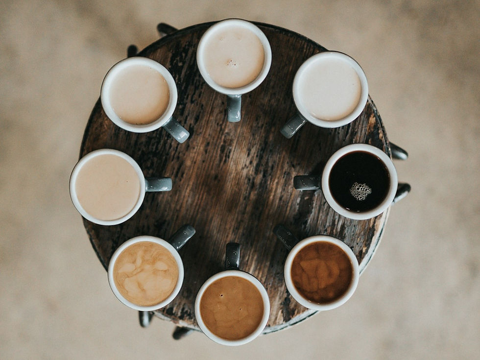 Latte still life, no people