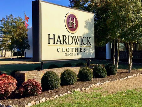 Hardwick Clothes headquarters building, Cleveland TN — exterior, no people as subject